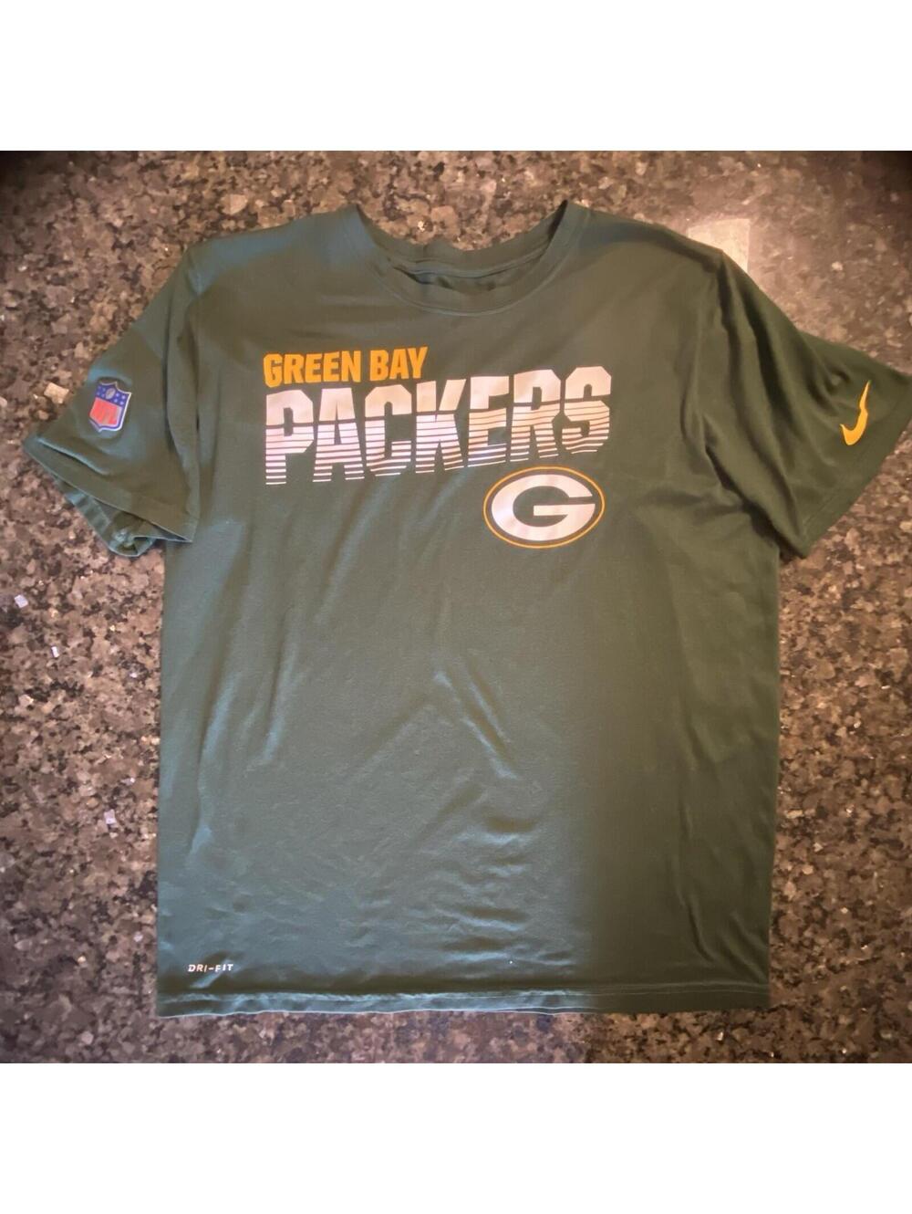 Nike NFL Green Bay Packers Green Shirt Men’s Size L Football